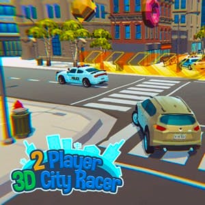 Gameplay of 2 Player 3D City Racer