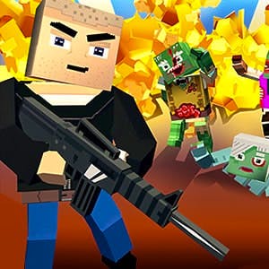 Gameplay of Blocky Zombie and Vehicle Shooting