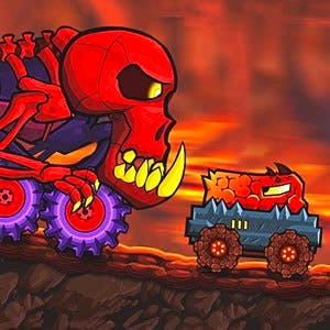Gameplay of Car Eats Car: Volcanic Adventure