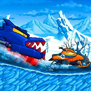 Gameplay of Car Eats Car: Winter Adventure