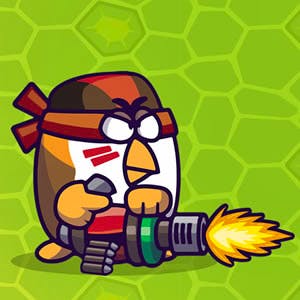 Gameplay of Chicken Wars Merge Guns