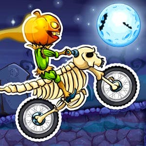 Gameplay of Moto X3M Spooky Land