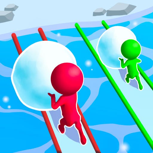 Gameplay of Snowball Racing