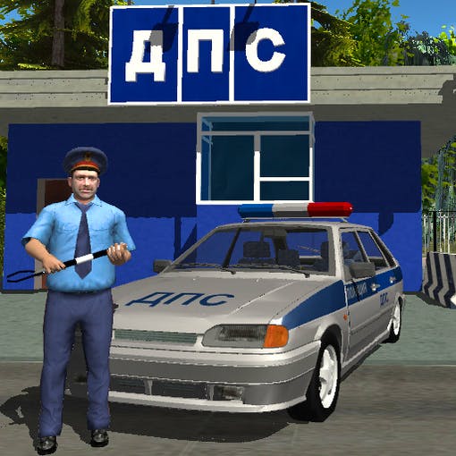 Gameplay of Traffic Cop Simulator 3D