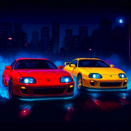 Gameplay of Two Supra Drifters